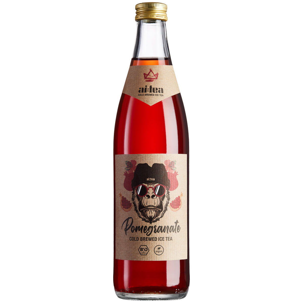12x 0,5l ai:tea Bio Cold Brewed Ice Tea Pomegranate – just green GmbH